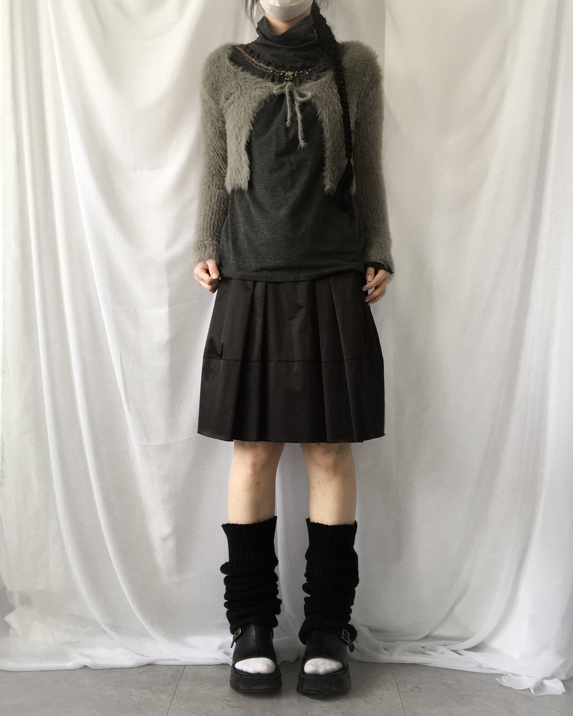 Fluffy knit cardigan 상품이미지1