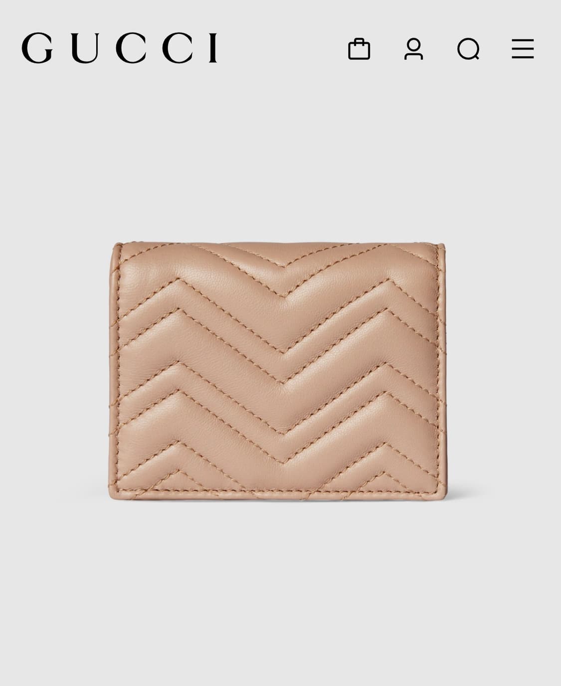 구찌 GG 마몽 퀼팅 반지갑 핑크 베이지   2주씀 상품이미지5