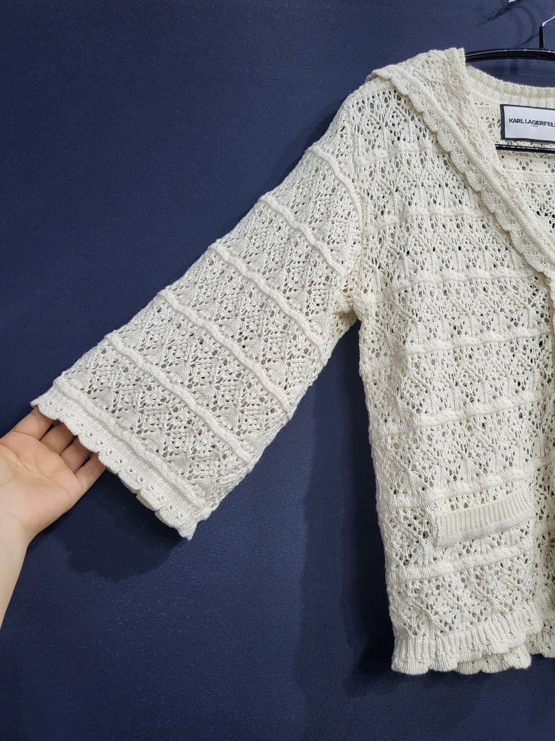 칼라거펠트 니트 코르셰 가디건 상품이미지3