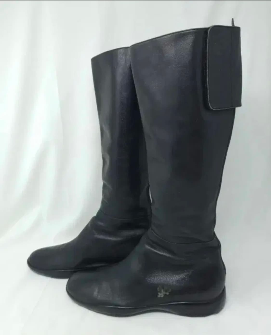 PRADA 블랙 가죽 롱부츠 245mm 상품이미지5