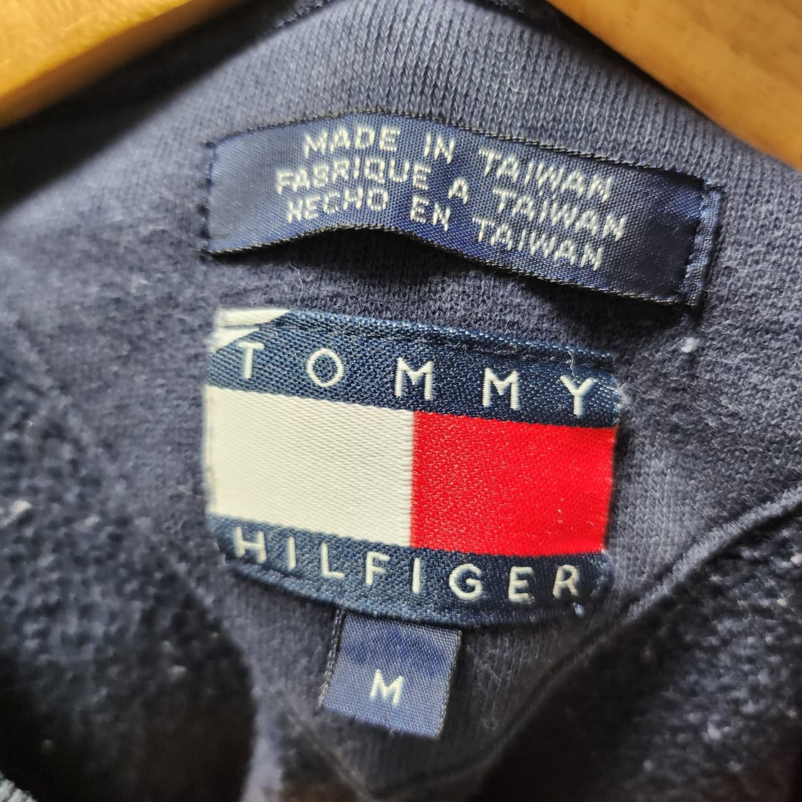 [L] 타미힐피거 오버핏 빅로고 네이비 기모 맨투맨 상품이미지3