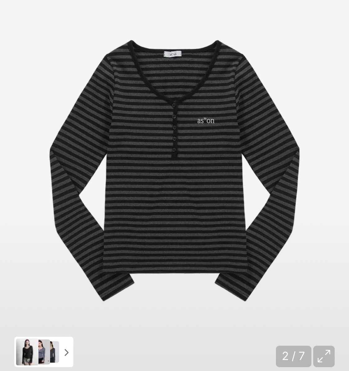 애즈온 앨런 스프라이트 티 ELLEN STRIPE TEE 상품이미지2