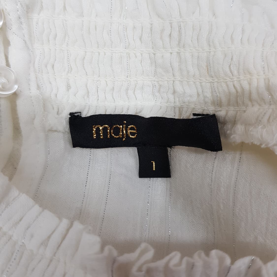 maje 마쥬  에크루 레이스 하이넥 블라우스 1사이즈 상품이미지5