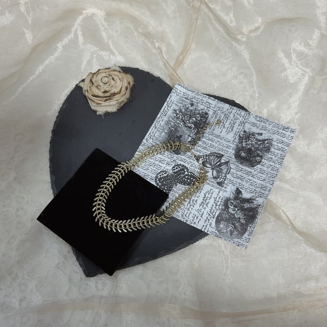 빈티지 express 물고기 뼈 초커 목걸이 상품이미지2