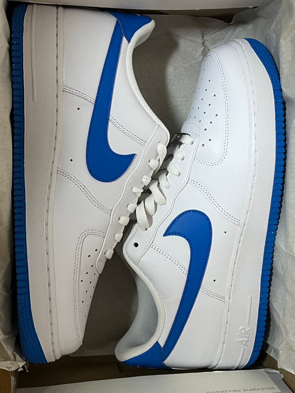 새상품 나이키 에어포스1 흰/파 운동화 280 상품이미지1