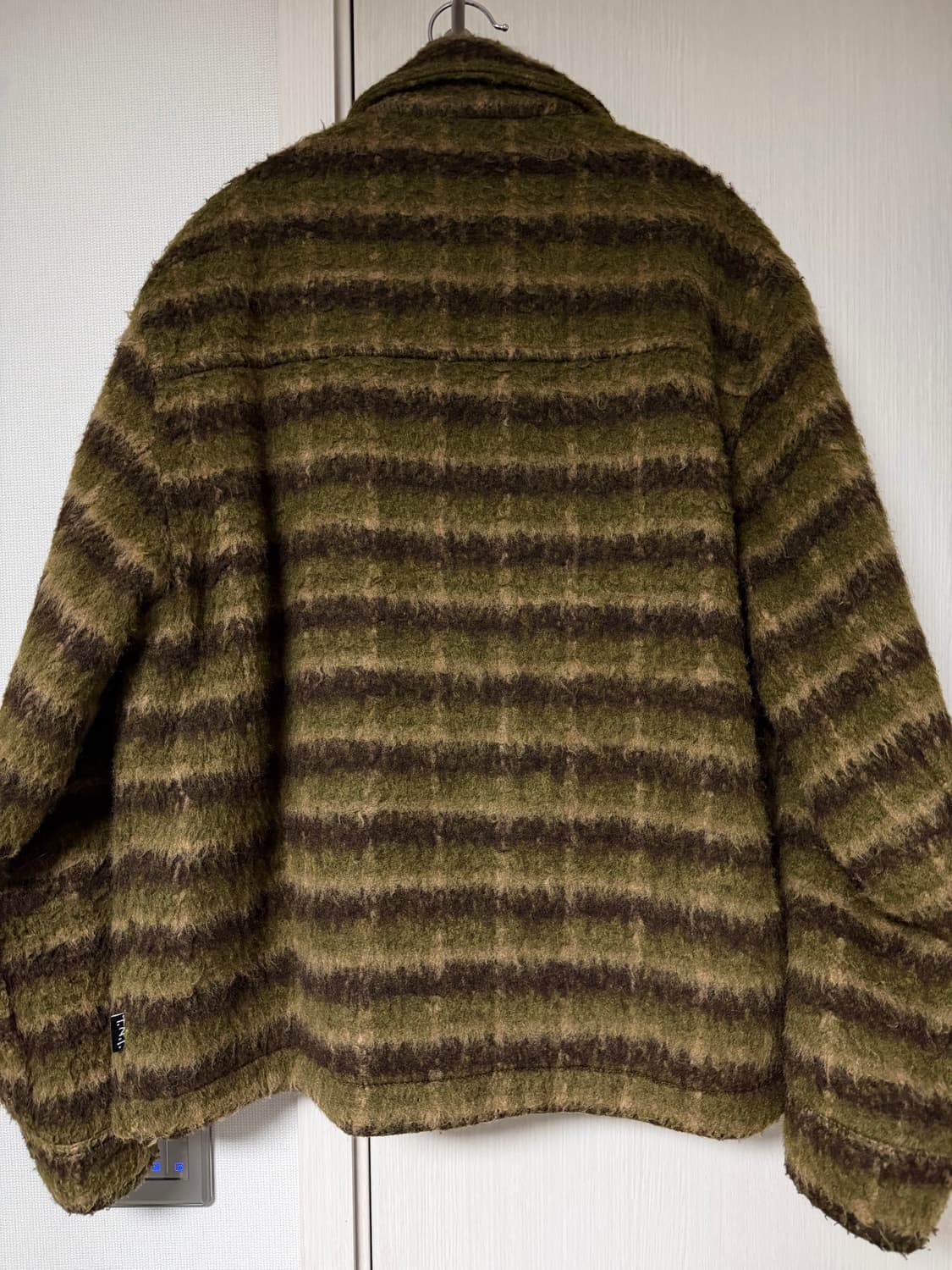 Brushed Wool Check Jacket Dark Brown 상품이미지2