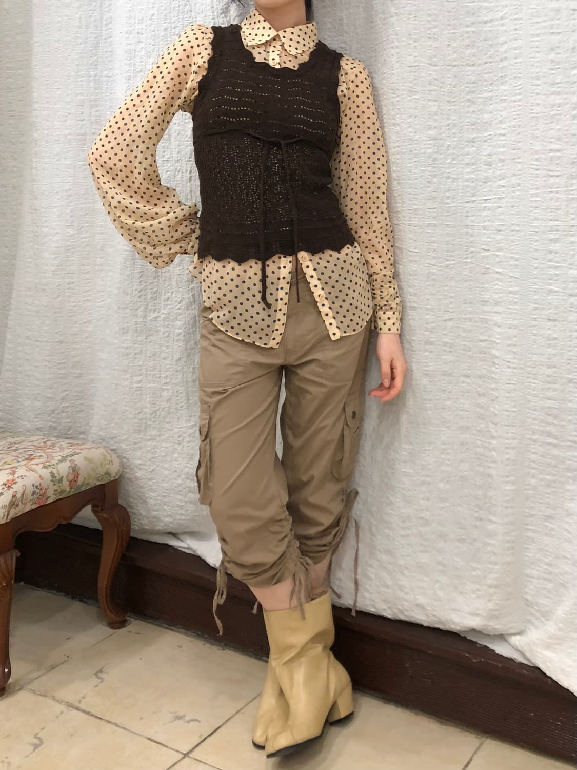 deep mocha knit sleeveless 상품이미지5