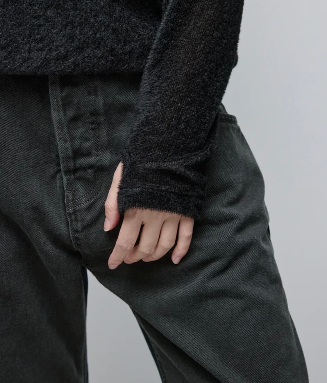 해칭룸 Fuzzy Mesh Tee Black 3(M) 상품이미지1