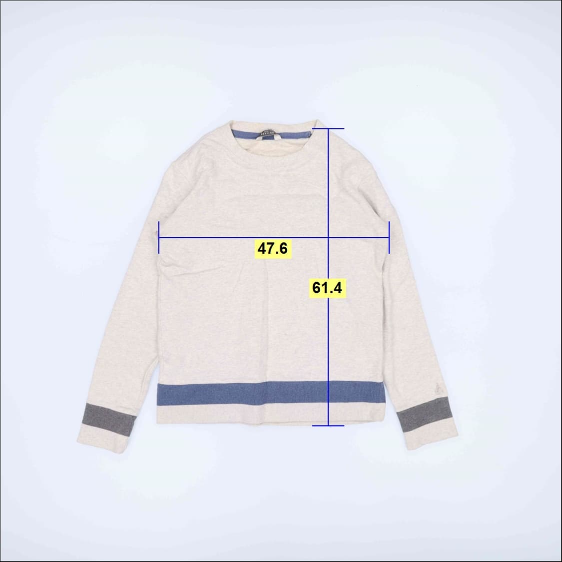 [100] 빈폴 배색 라운드 맨투맨 긴팔티 0112J 상품이미지7