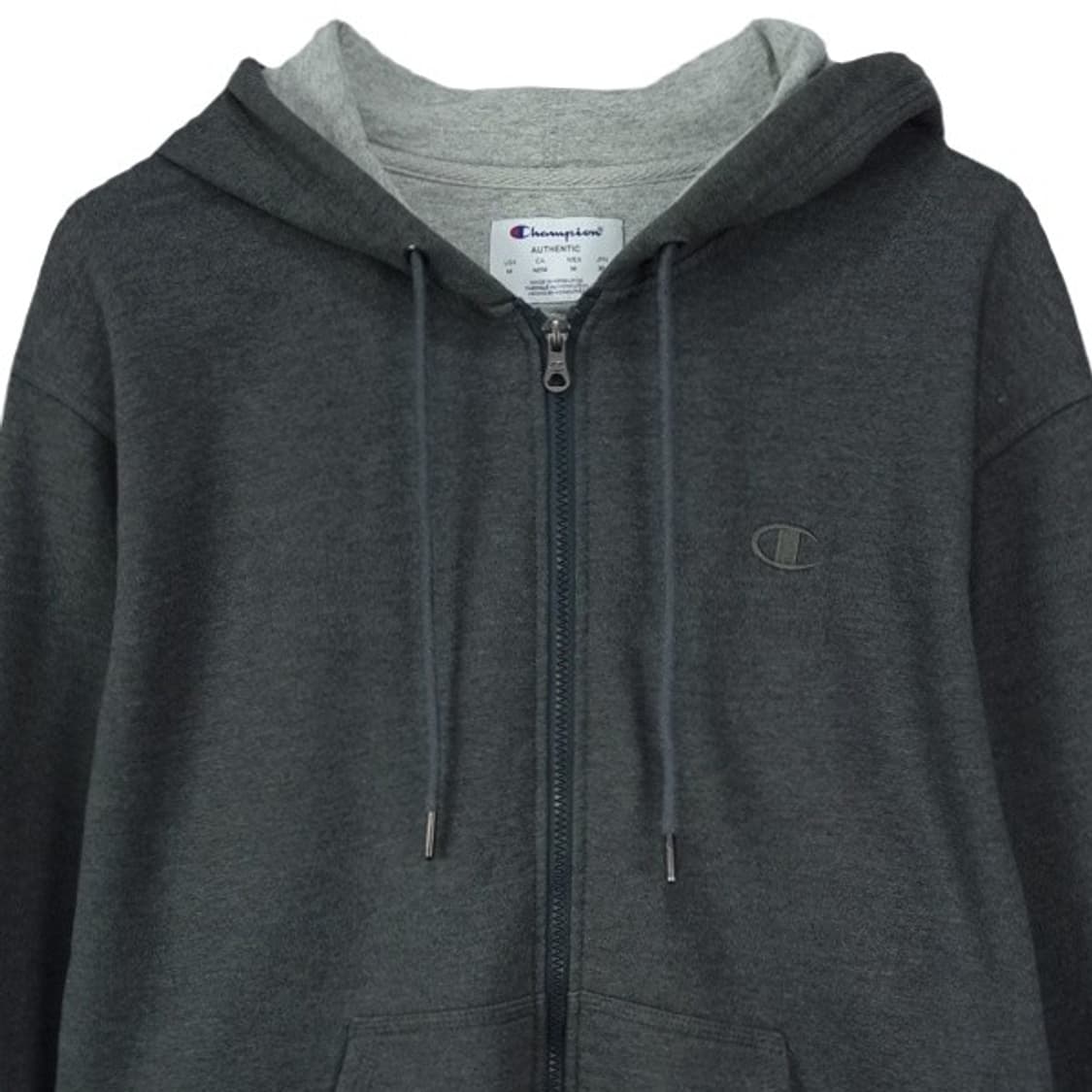 [챔피온] 로고 자수 후드 집업 챠콜 M19408 상품이미지4
