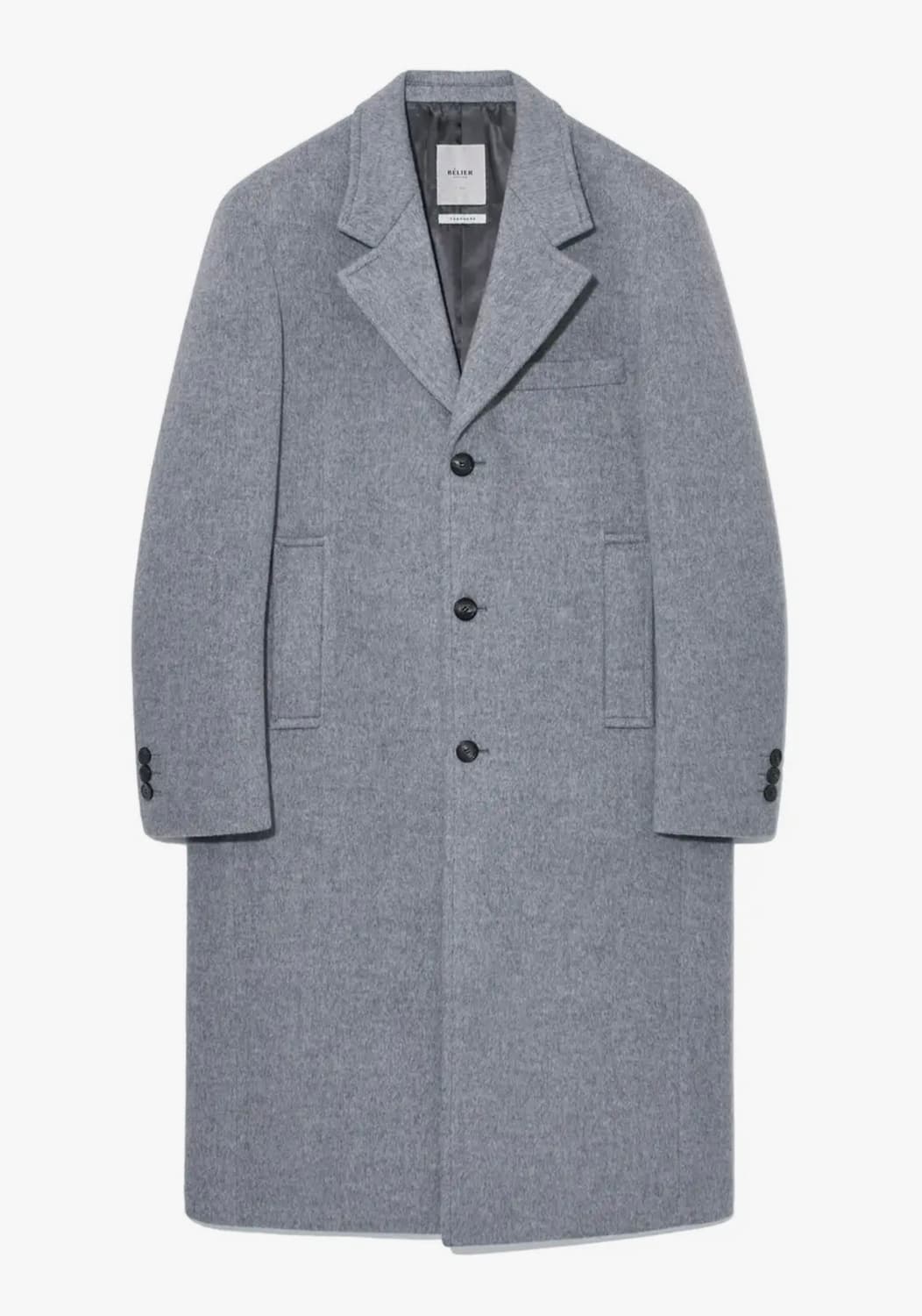 [S] 벨리에 버티컬 싱글 코트 멜란지 그레이 상품이미지1