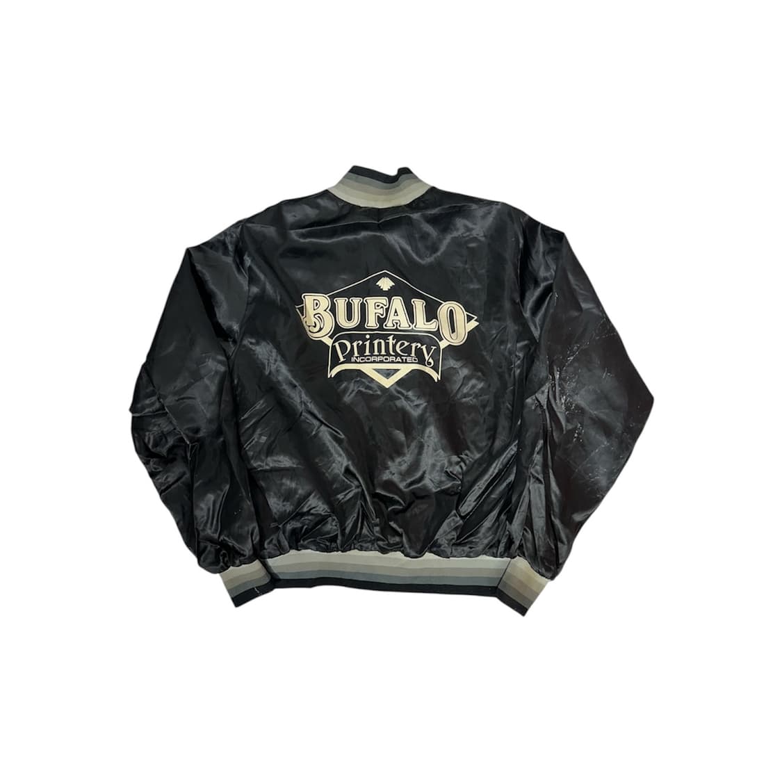 일본 빈티지 블랙 올드스쿨 자수 빅 로고 바시티 자켓 L 상품이미지6