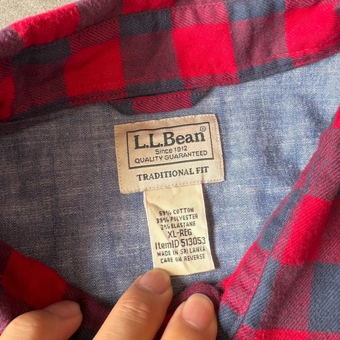 L.L.bean 정품 엘엘빈 체크 코튼 셔츠 상품이미지5