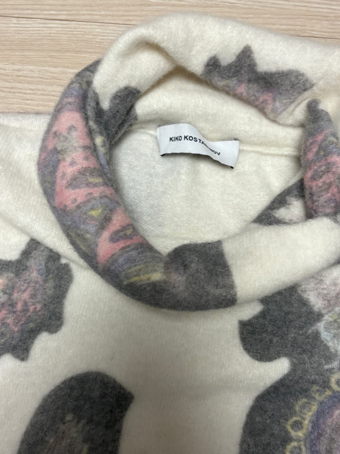 Kiko kostadinov 프린트 목폴라 니트 상품이미지2