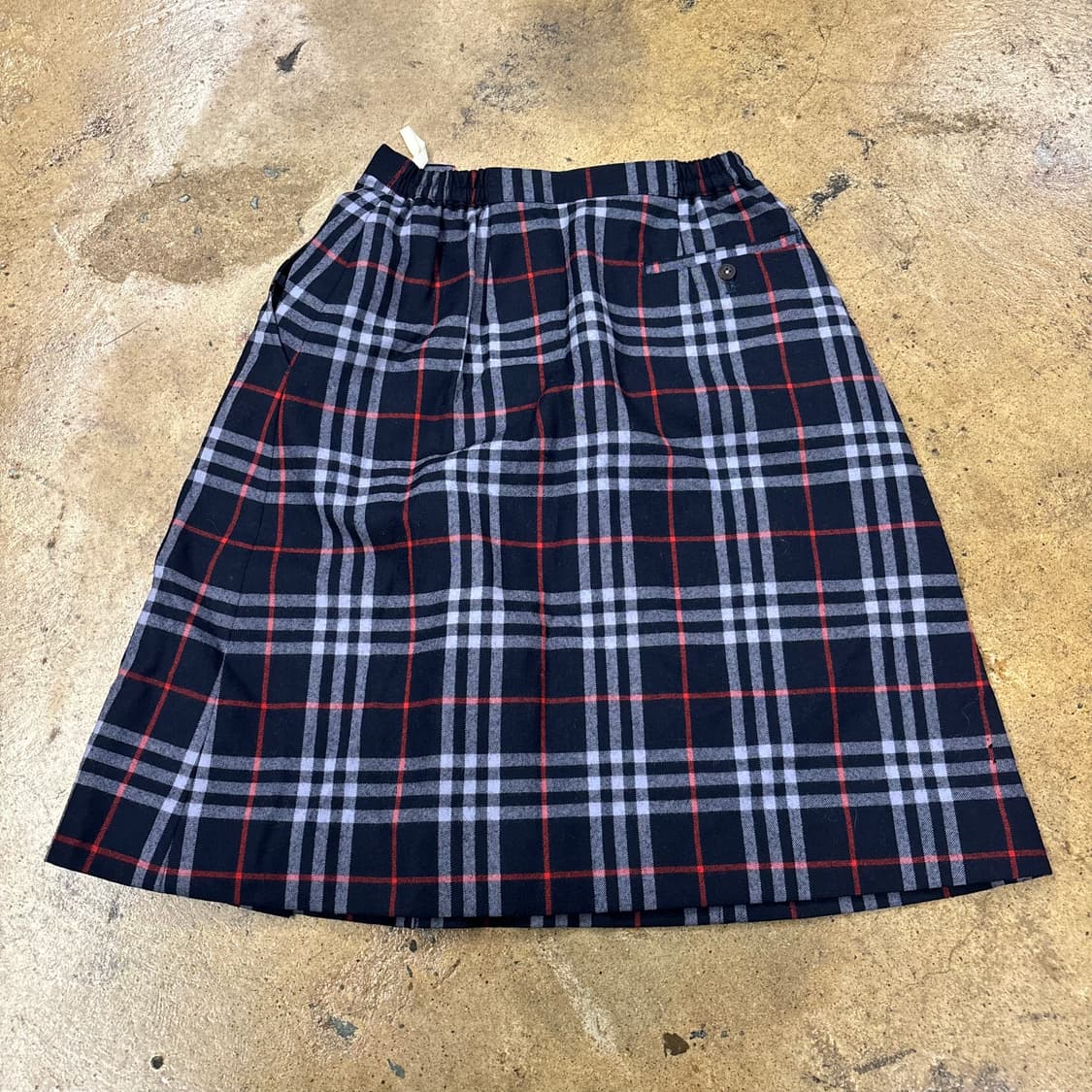 [정품/M] 버버리 네이비 체크 스커트 치마  상품이미지3