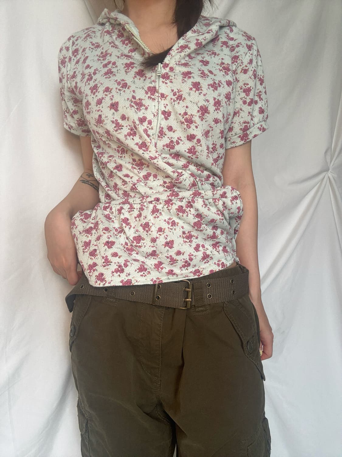 꽃 반팔후드 원피스 상품이미지10