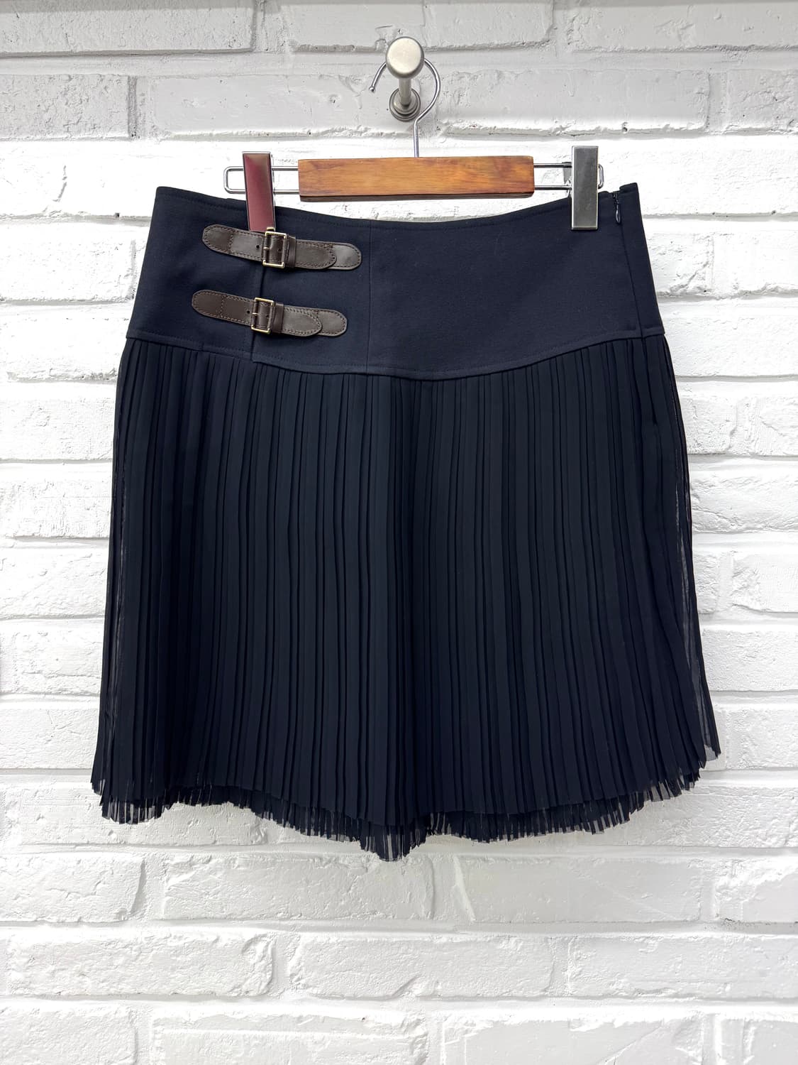 빈폴 네이비 플리츠 미디 스커트 상품이미지4