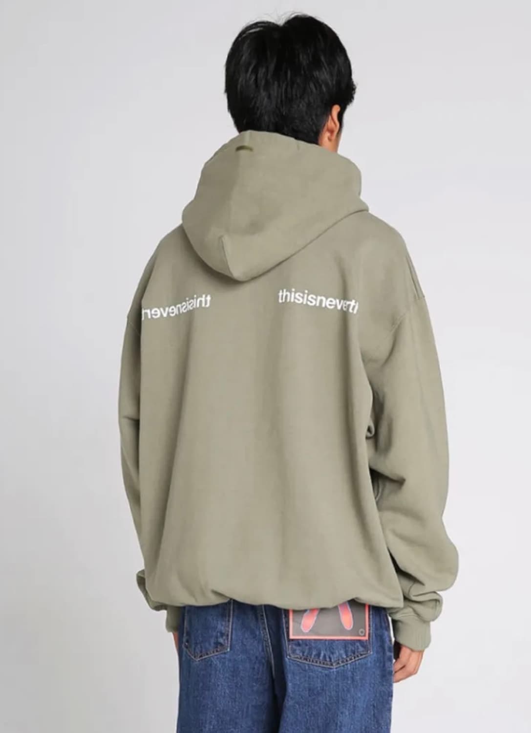 디스이즈네버댓 로고 스웻 기모 후드티 올리브 카키 M 상품이미지3