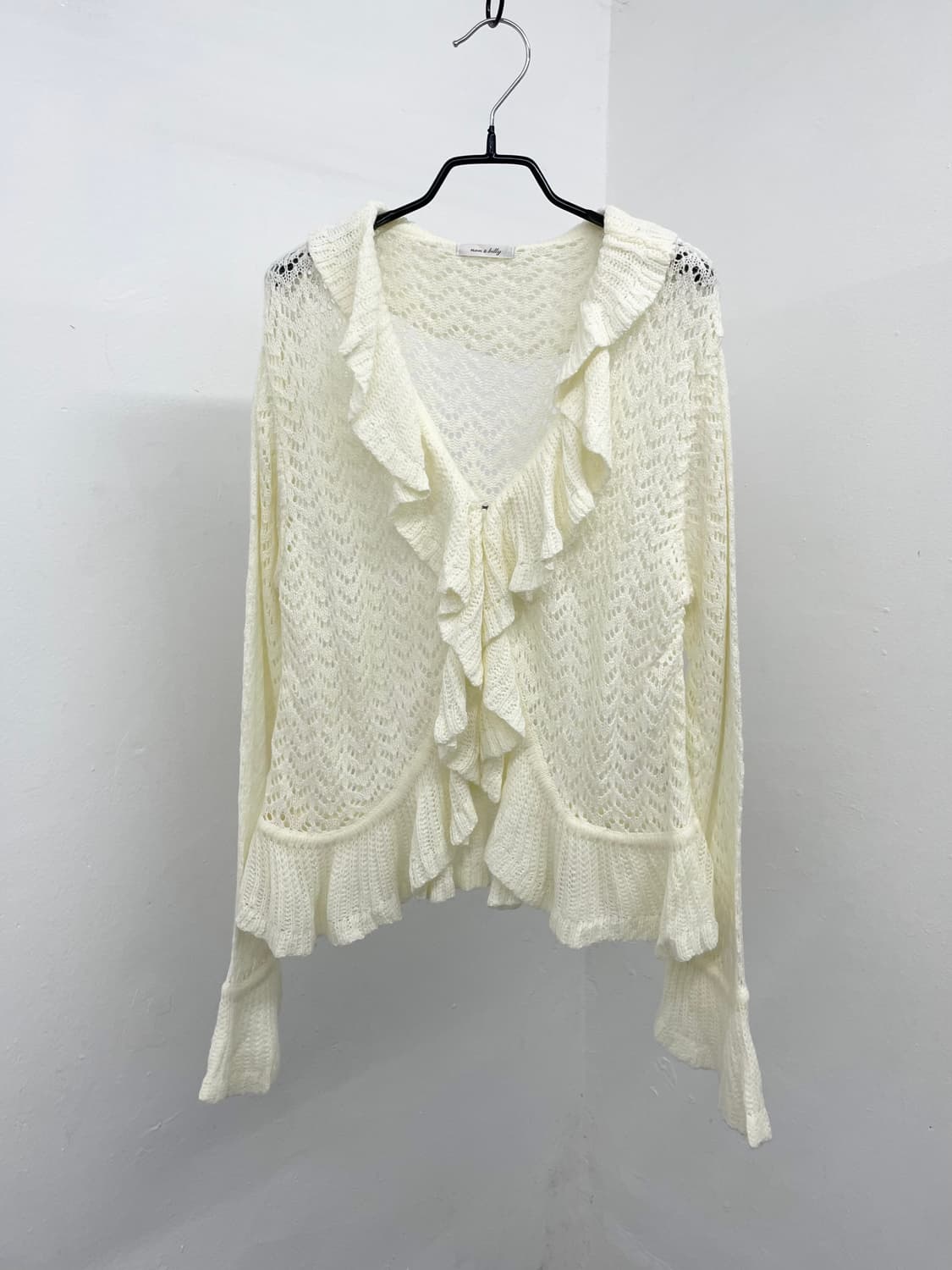 아이보리 프릴 짜임 볼레로 상품이미지4