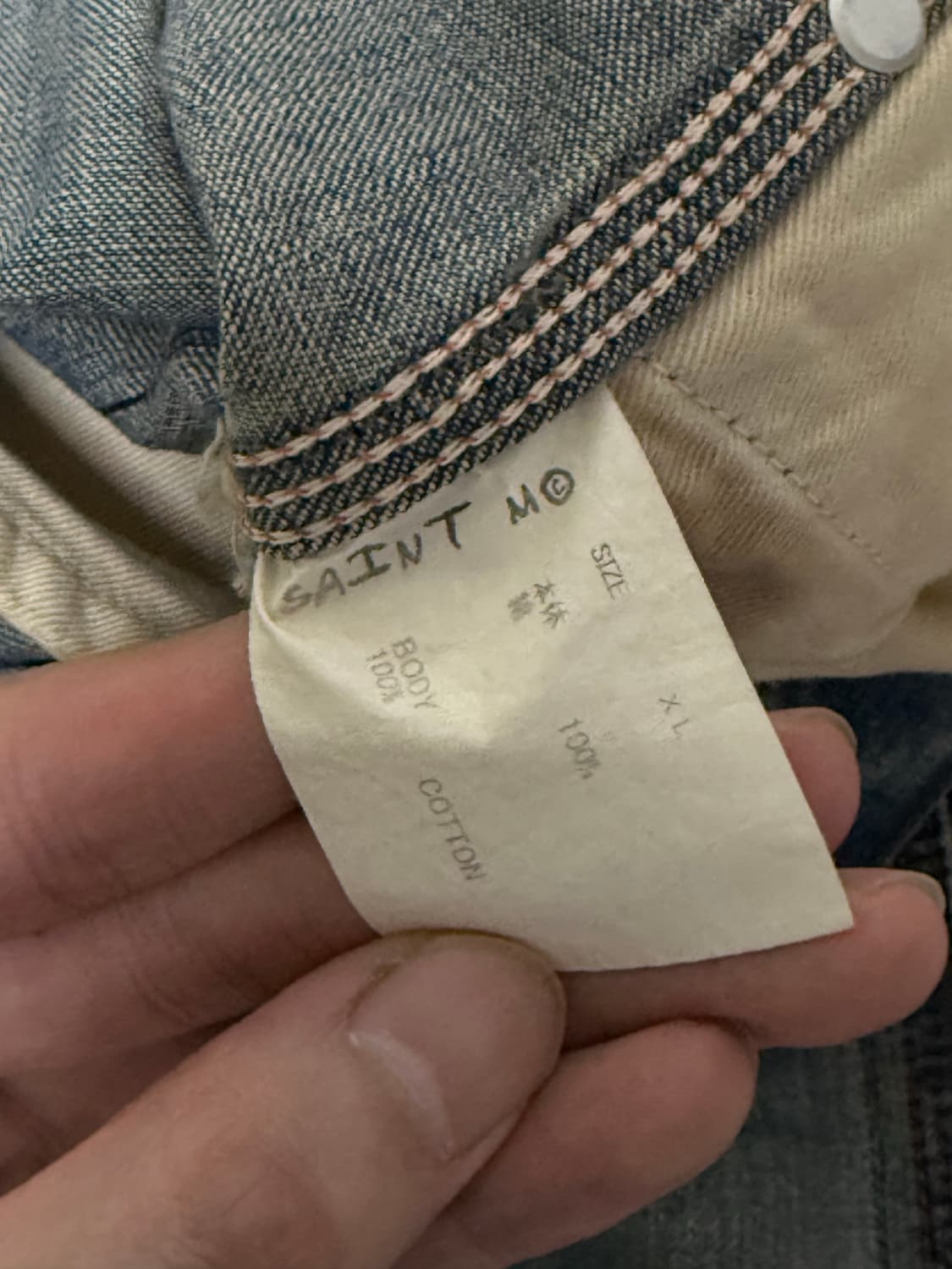 세인트미카엘 페인트 더블니 데님 XL사이즈 상품이미지4