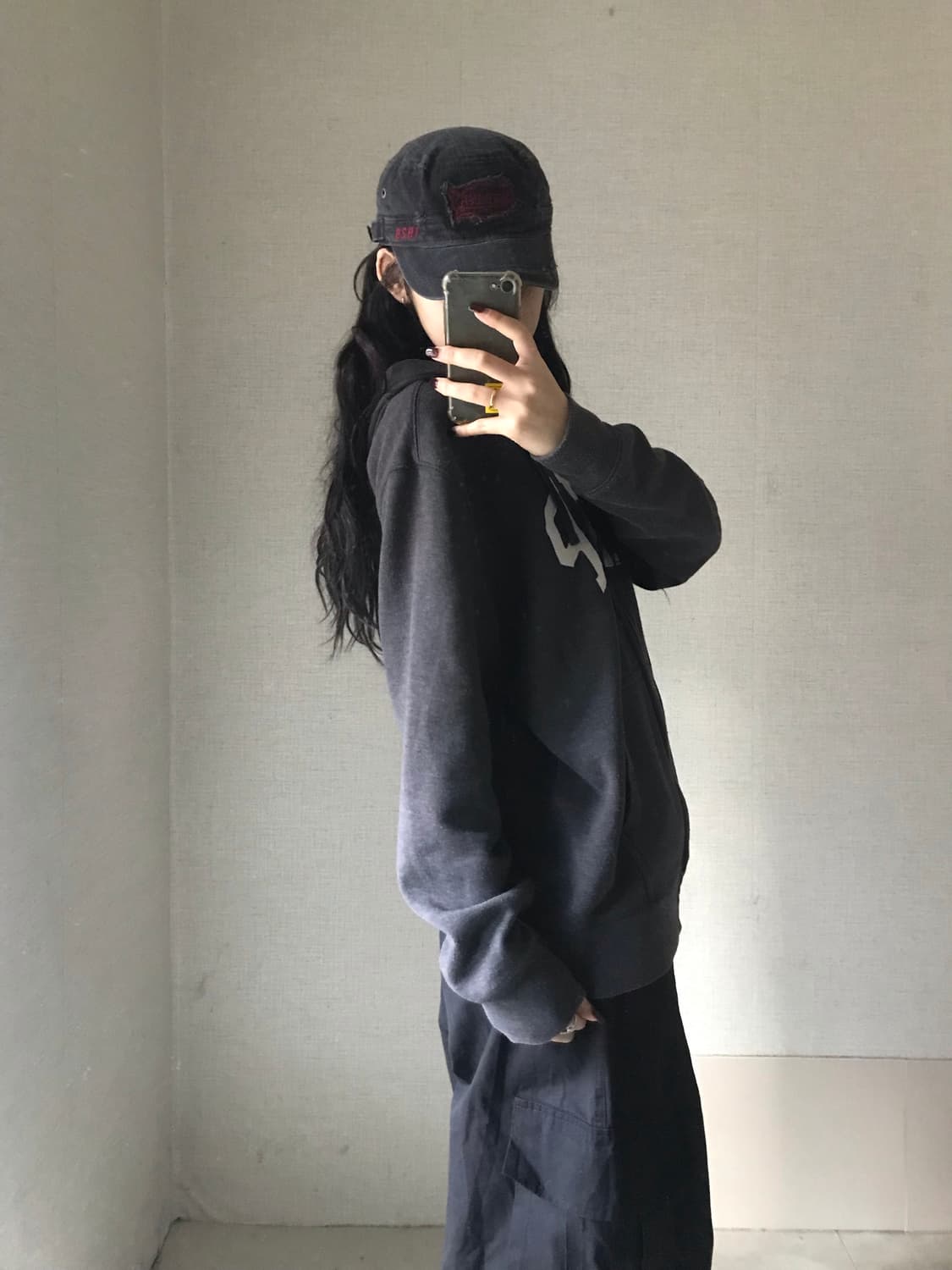 갭 차콜 후드집업 상품이미지2