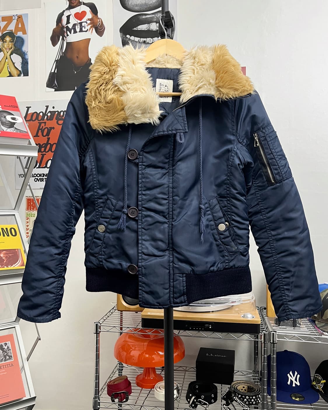 올드 빈티지 N2B 항공 점퍼 네이비 상품이미지5