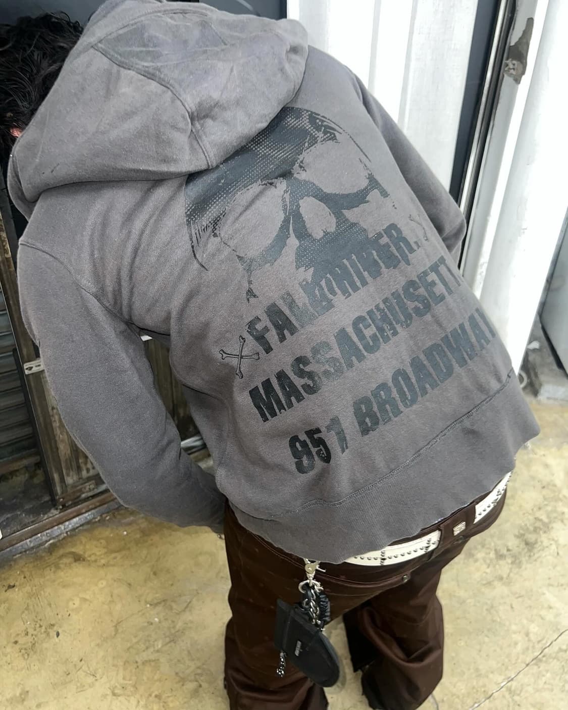 Vanson Leathers skull bone hood jacket 상품이미지1
