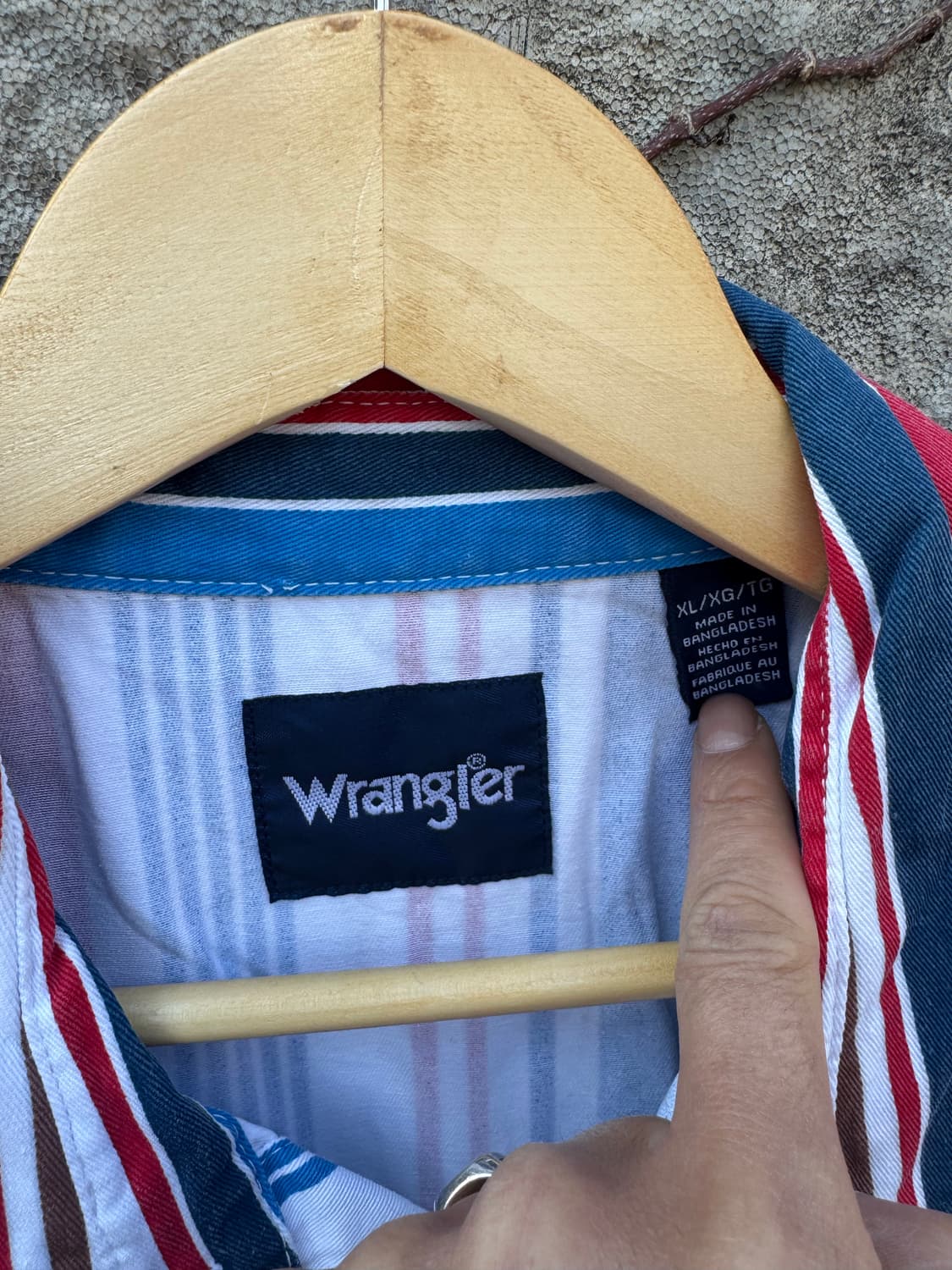 랭글러 빈티지 브러쉬포퍼 스트라이프 웨스턴 셔츠 xl 상품이미지6