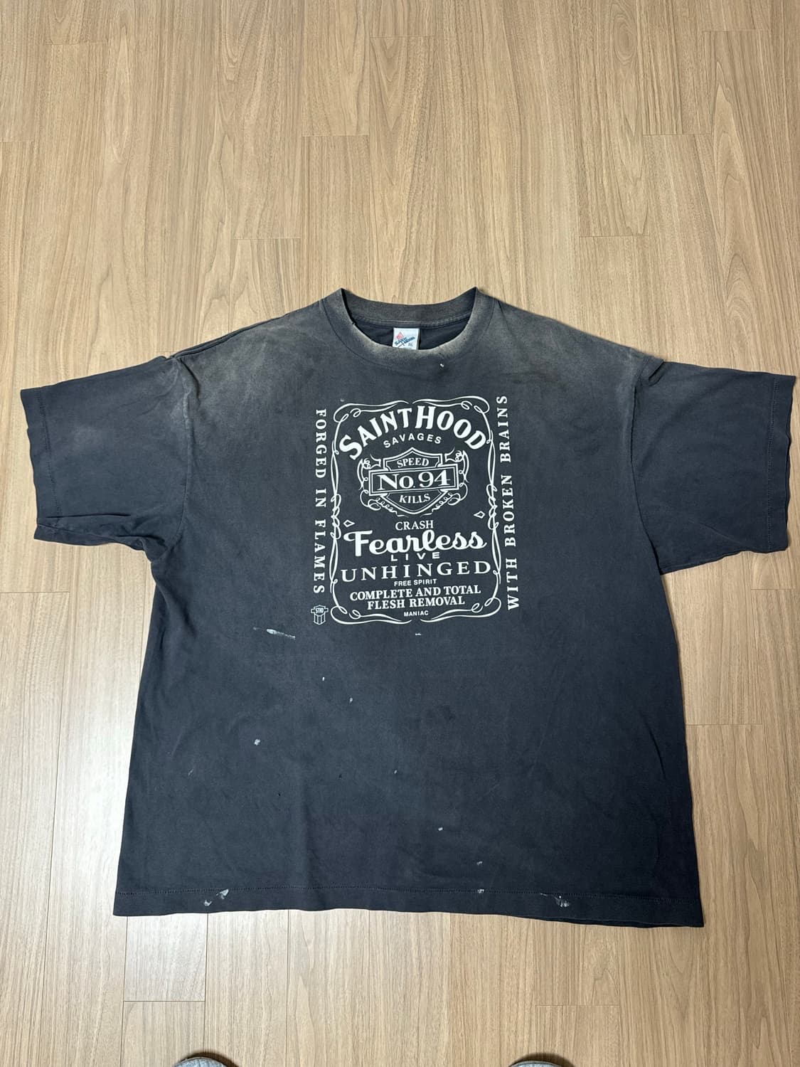 네이버후드 x 세인트 마이클 STHD 피어리스 티셔츠 블랙 XXL 상품이미지1