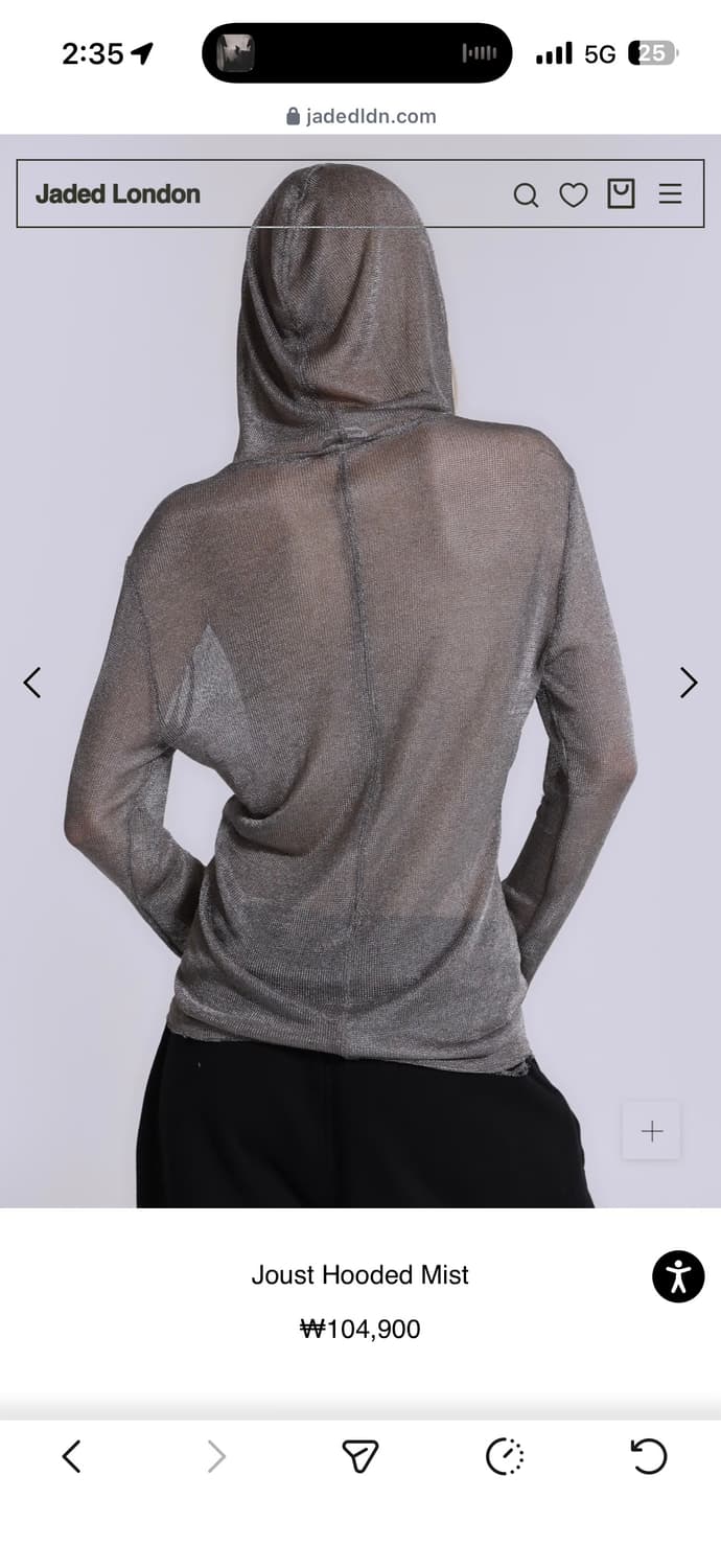 제이디드런던 후드 티셔츠 그레이 상품이미지3