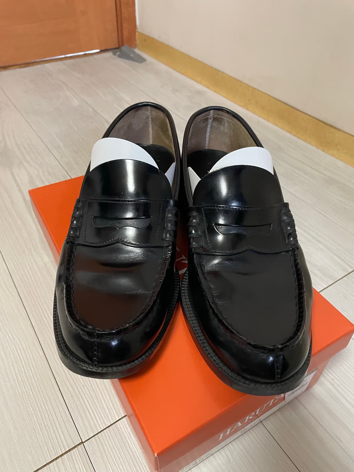 하루타 소가죽 페니로퍼 HS-906 BLACK 270 상품이미지2