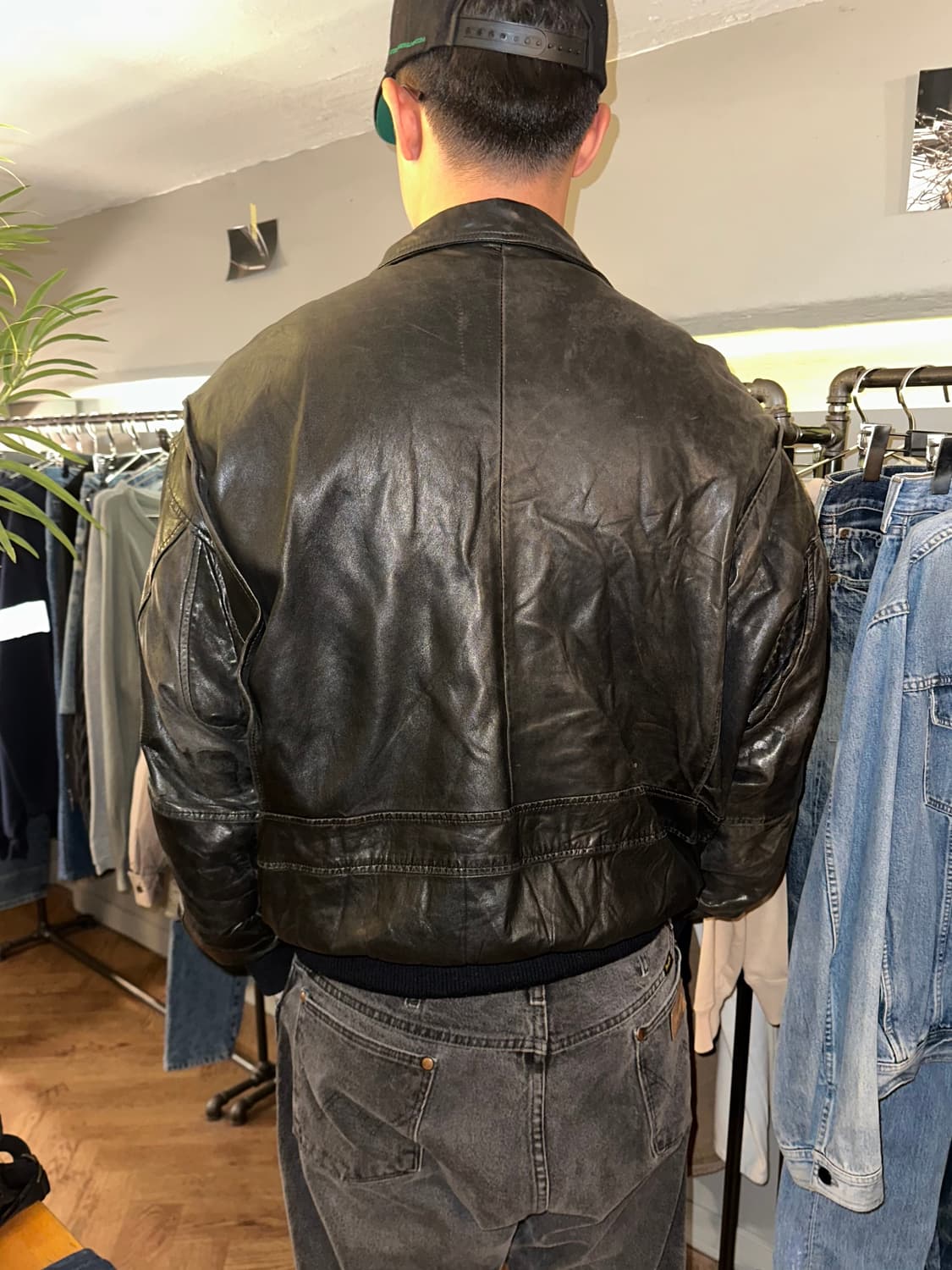 90’s Japanese shell-leather A-2 jacket 상품이미지9