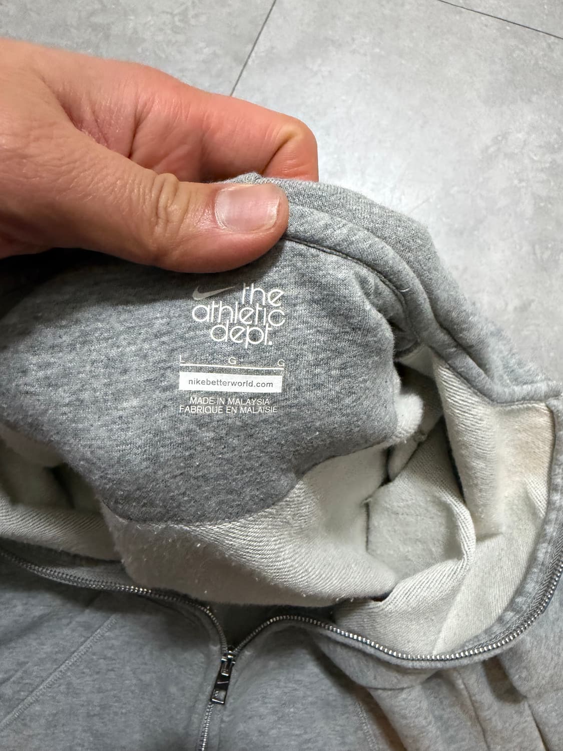  나이키 로고 스펠아웃 빈티지 스웻 후드 자켓 95size  상품이미지4