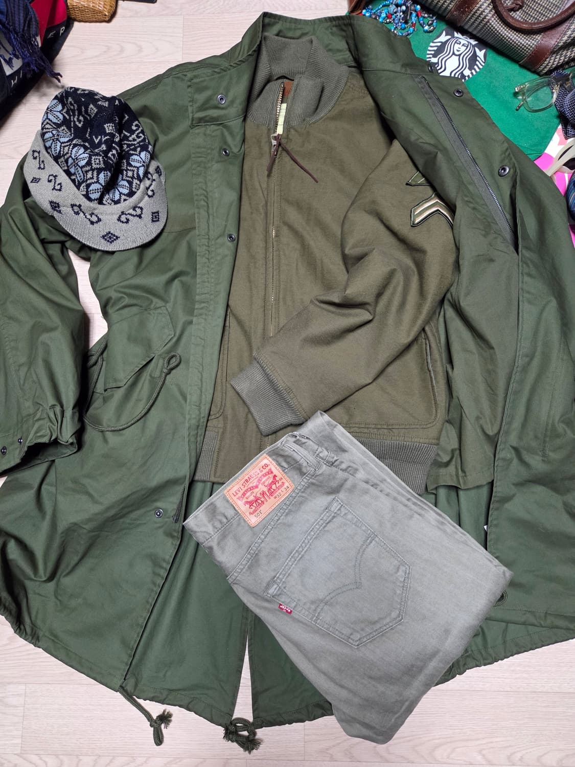 WHO A U 점퍼 밀리터리 상품이미지2