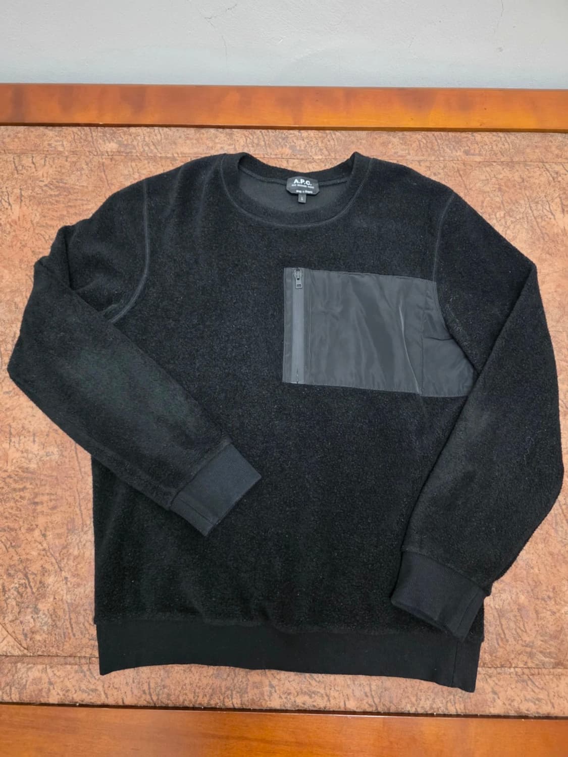 아페쎄 나일론 포켓 플리스 스웻셔츠 맨투맨 L 상품이미지1
