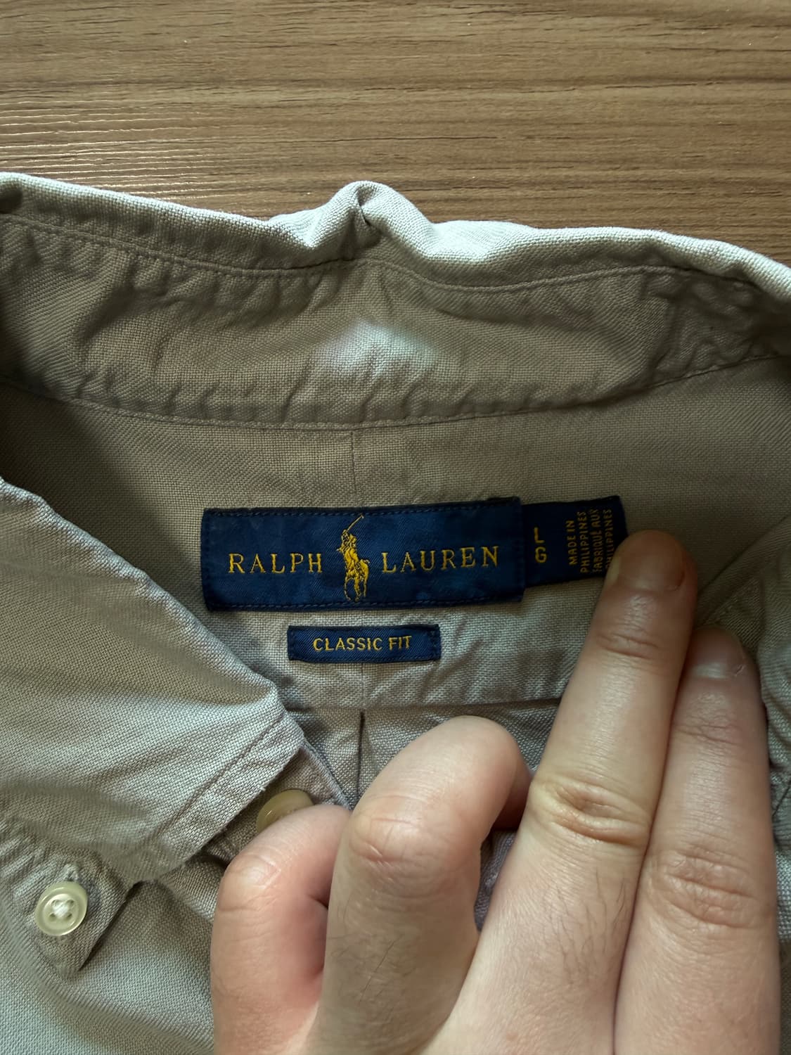 폴로 랄프로렌 클래식핏 옥스포드 셔츠 - 그레이 컬러 상품이미지3