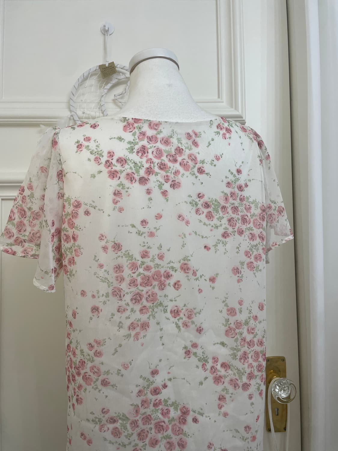 ivory pink rose opc blouse(size-F) 상품이미지4