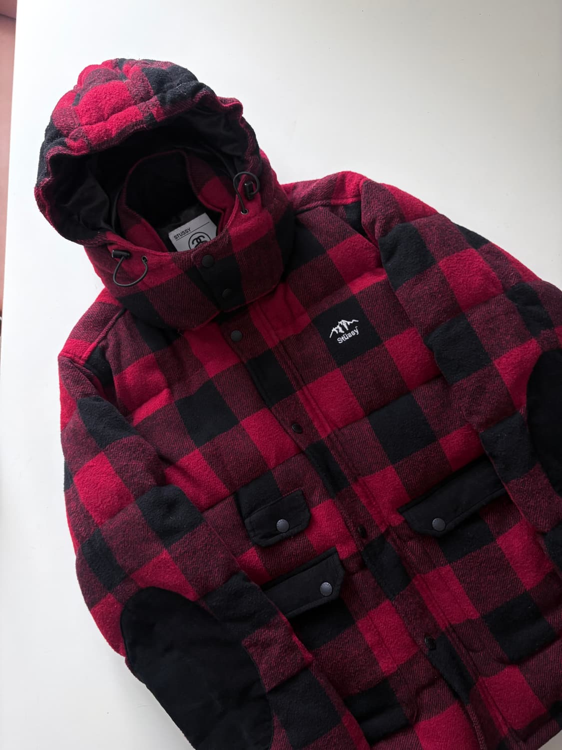 스투시 00s 체크 다운 자켓 상품이미지2