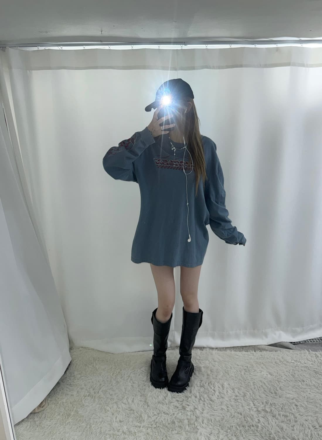할리데이비슨 블루 스모크 레이싱 롱슬리브 상품이미지1