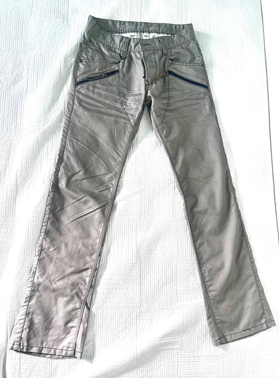 Nicole club y2k 코팅 플레어 팬츠  상품이미지1