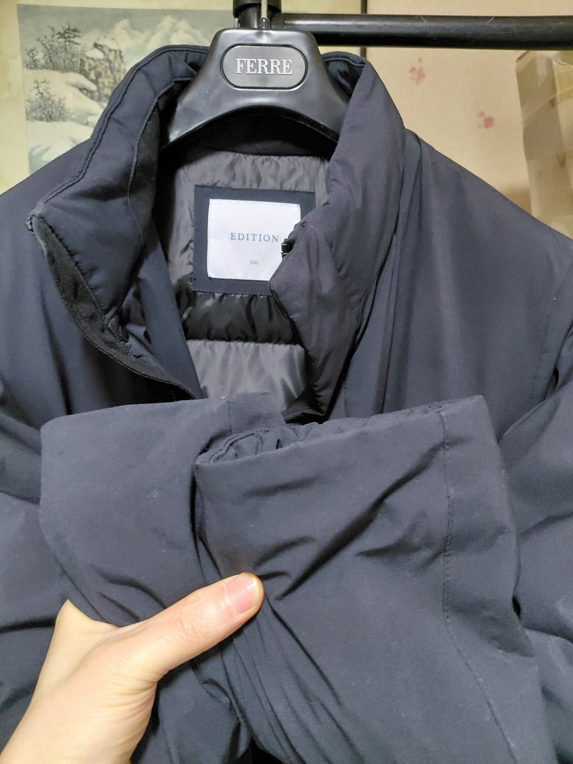 [에디션]하이넥 덕다운 패딩 코트 100~105사이즈 상품이미지8