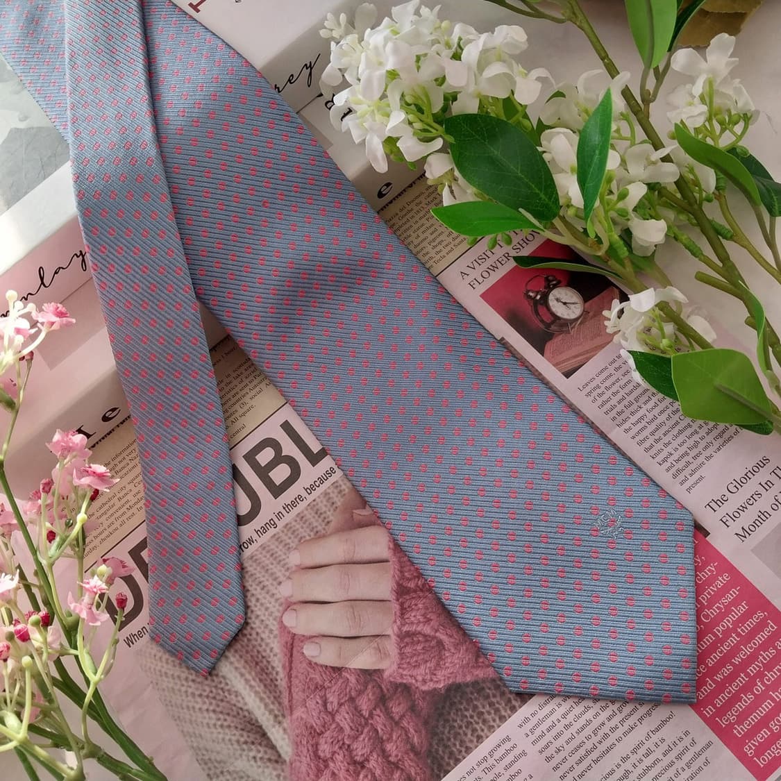 MCM 실크 도트&로고 자카드 넥타이 8.5cm A+등급 K1528
 상품이미지2