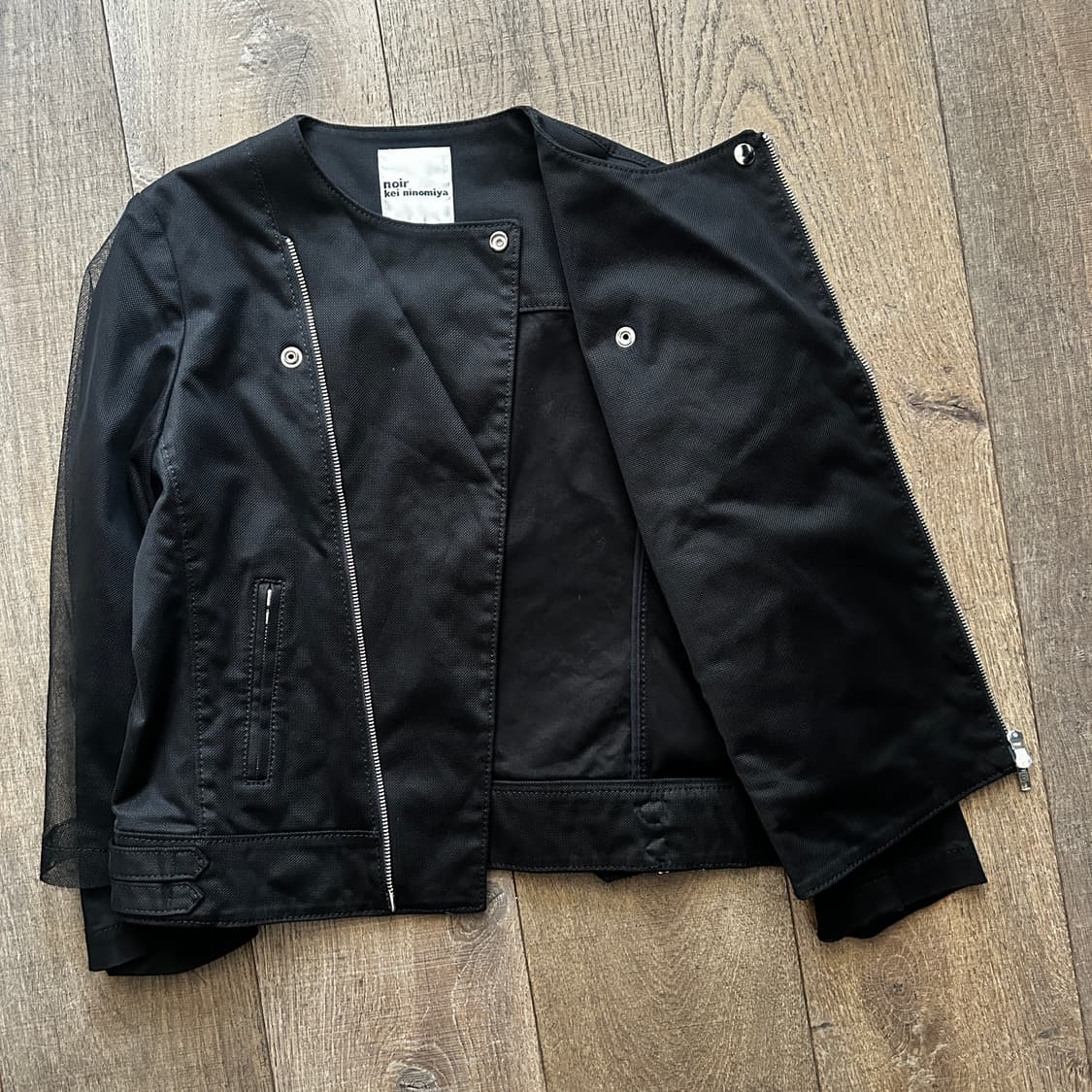 Tulle Layered Rider Jacket 상품이미지4