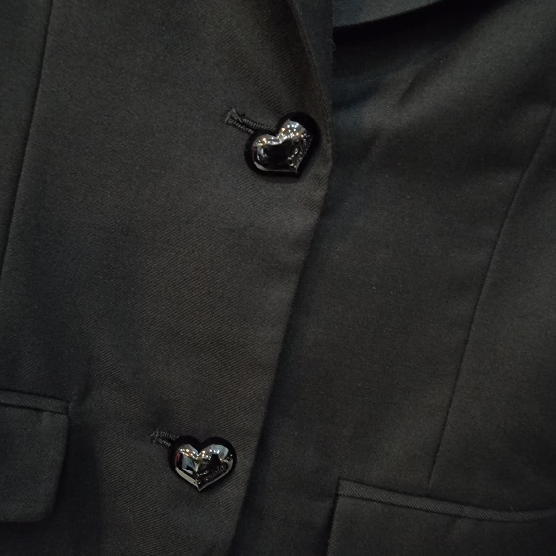 Tralala 트랄라라 하트 버튼 블랙 자켓 상품이미지4