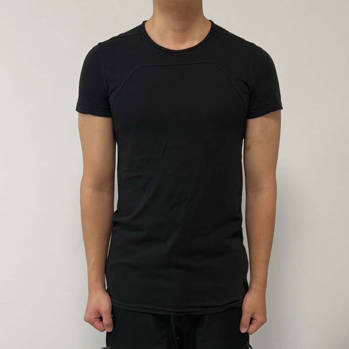 릭오웬스 14FW 다크쉐도우 우븐 티셔츠 블랙 상품이미지1