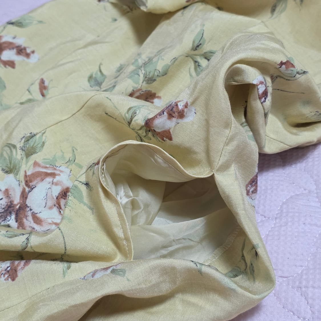 레스트로즈 고전일본빈티지)옐로우 플로럴로즈 스즈코모리걸 민소매뷔스티원피스 상품이미지3