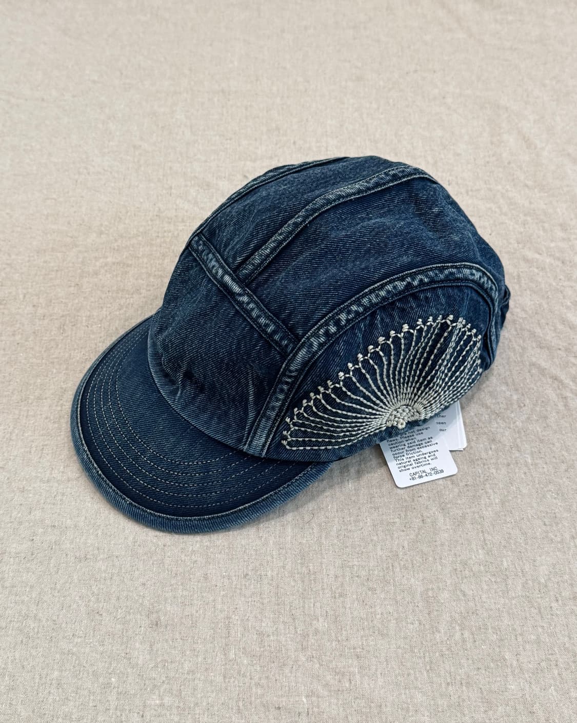 캐피탈 10온즈 후로시키 자수 데님 캠프캡 상품이미지1