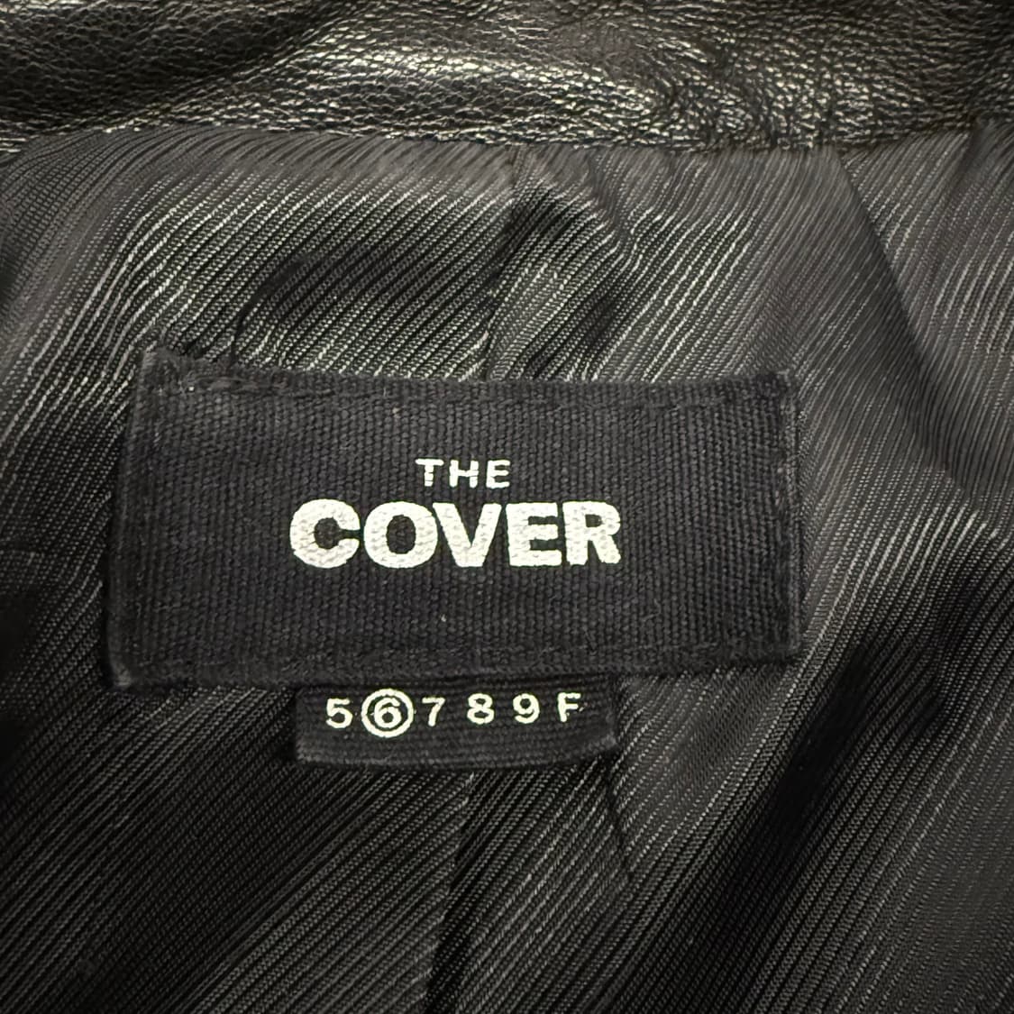 [정품] COVER 블랙 가죽 라이더 자켓 b14 상품이미지4