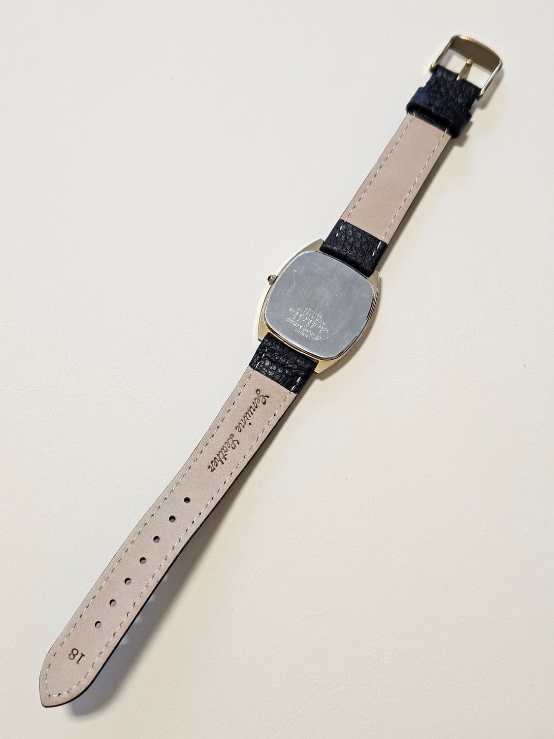 빈티지 시티즌 쿼츠 금장 가죽 시계 상품이미지6