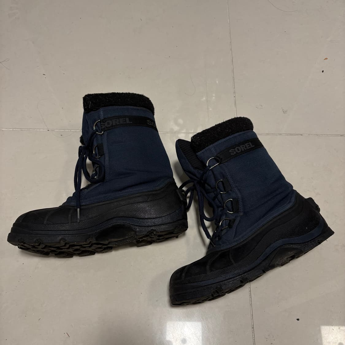 정품 소렐 네이비 블랙 양털 방한 부츠 245 상품이미지4